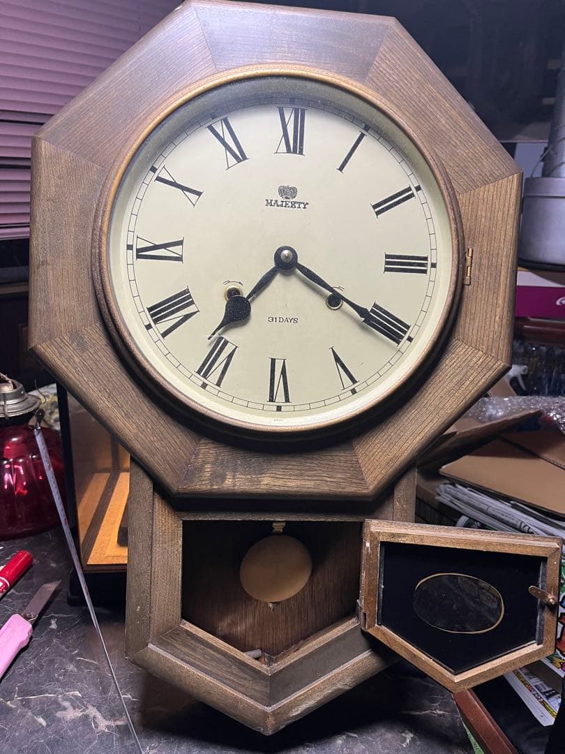 タケダゼンマイ振り子時計、タケダ時計、マジェスティ ゼンマイ振り子時計、昭和