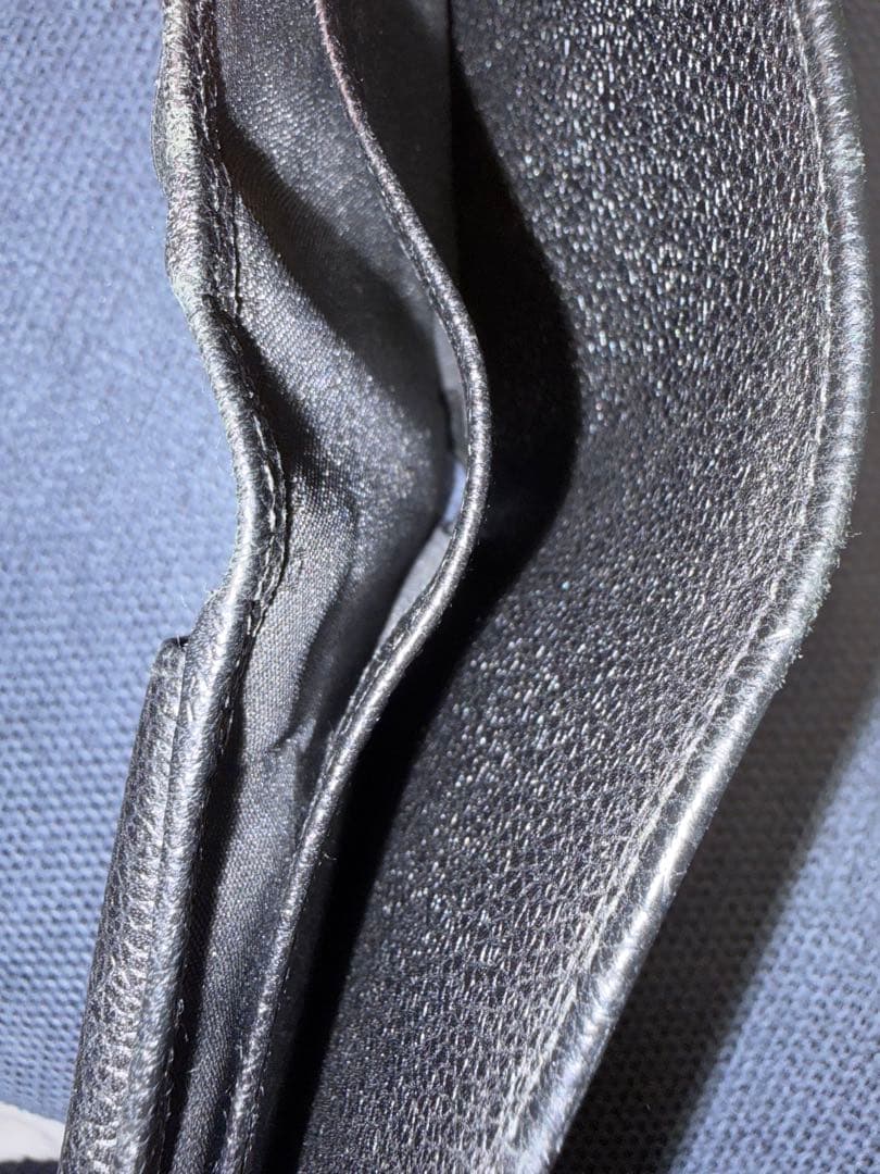 【最終価格】【美品】【BVLGARI】ブルガリ　二つ折り財布　ブラック