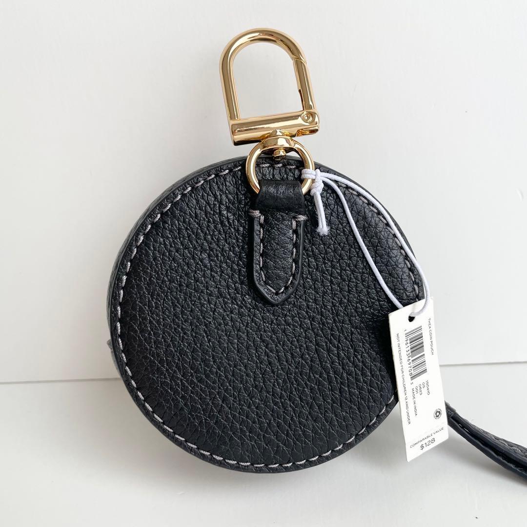 トリーバーチ バッグチャーム ポーチ 小物入れ レザー ロゴ テア 新品