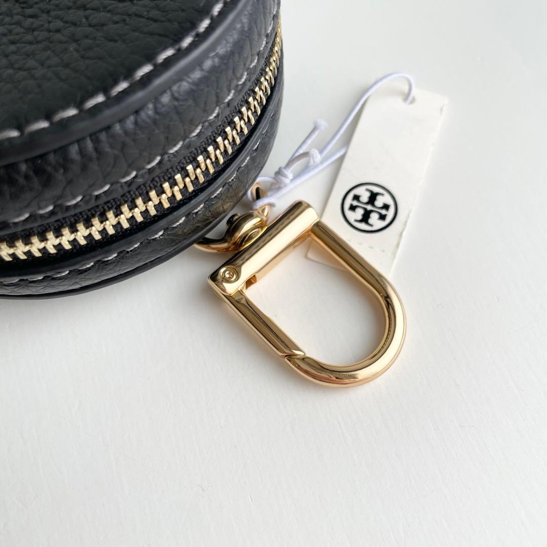 トリーバーチ バッグチャーム ポーチ 小物入れ レザー ロゴ テア 新品