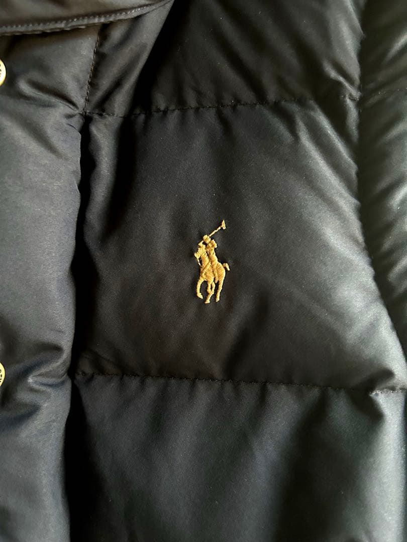 ポロ・ラルフ・ローレン フード付きダウンベスト ネイビー　【新品同様】美品