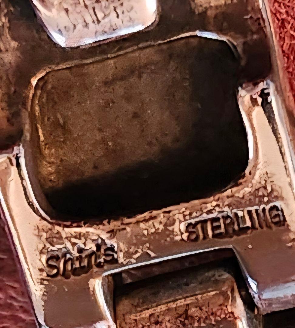 シンズスカルプチャー　シルバーブレスレット　ペリドット装飾