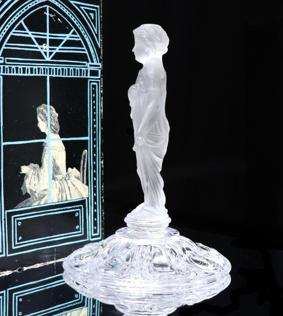 オールド・バカラ 極稀少 1878年頃 子供 フロスト加工 大型 置物 立体像