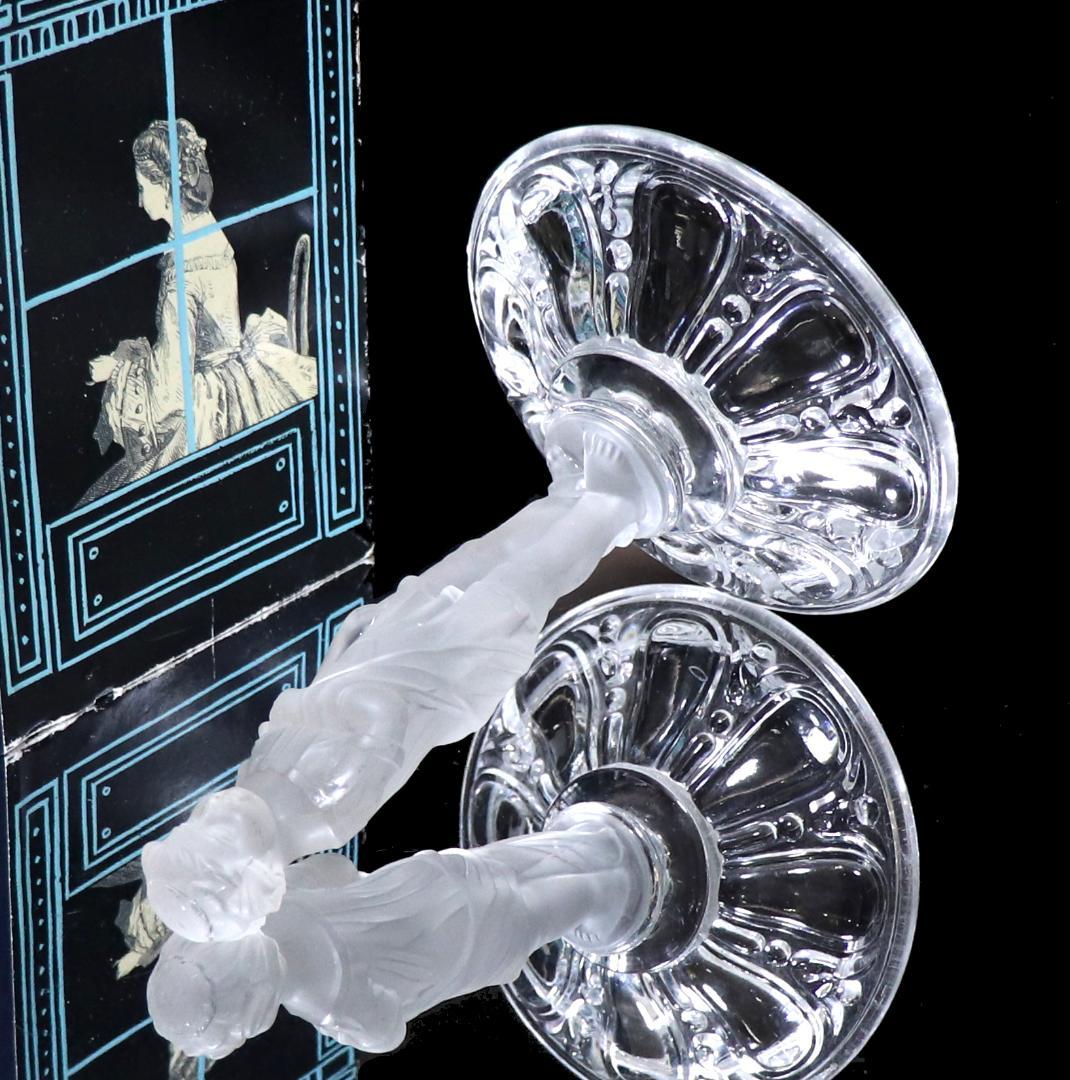 オールド・バカラ 極稀少 1878年頃 子供 フロスト加工 大型 置物 立体像