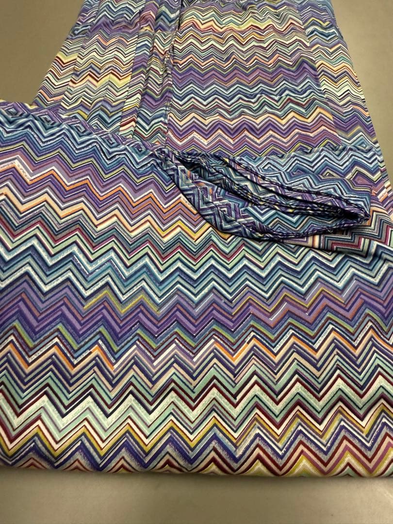 Missoni ミッソーニ 掛け布団カバー ジグザグ模様、マルチカラー