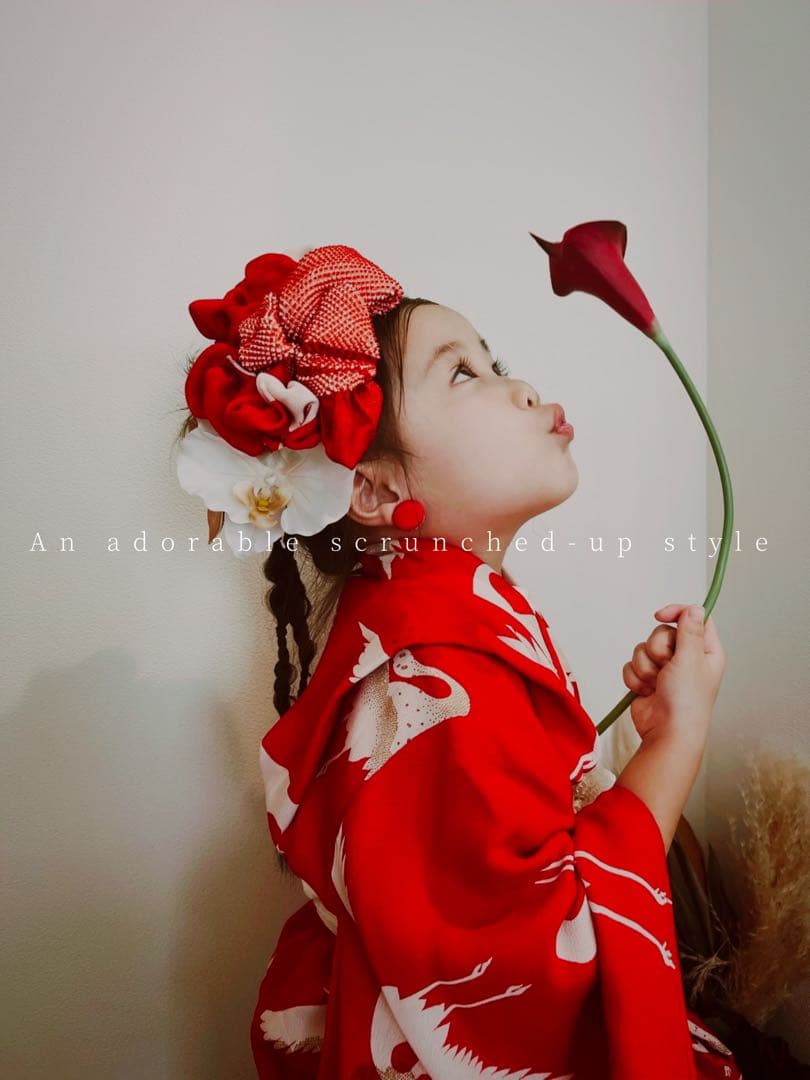 c*a様 七五三　七五三髪飾り　ヘッドドレス　着物髪飾り　リメイク髪飾り015