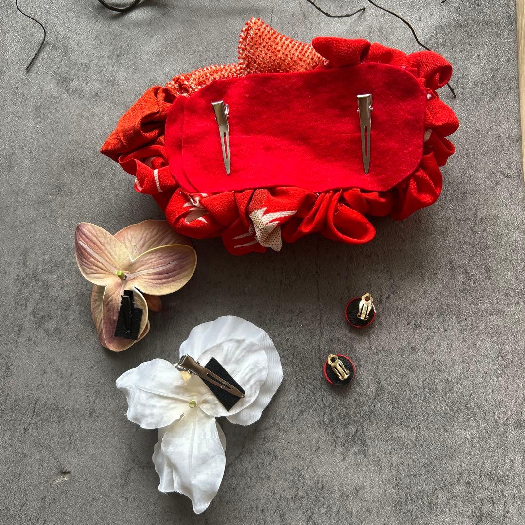 c*a様 七五三　七五三髪飾り　ヘッドドレス　着物髪飾り　リメイク髪飾り015