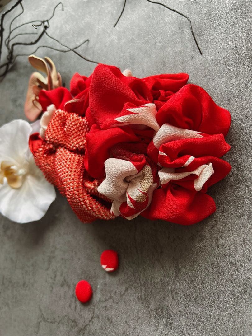 c*a様 七五三　七五三髪飾り　ヘッドドレス　着物髪飾り　リメイク髪飾り015