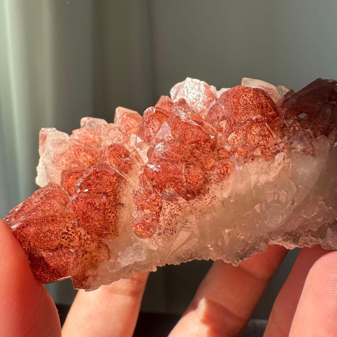 天然石赤水晶のクラスター　置物NO.090304