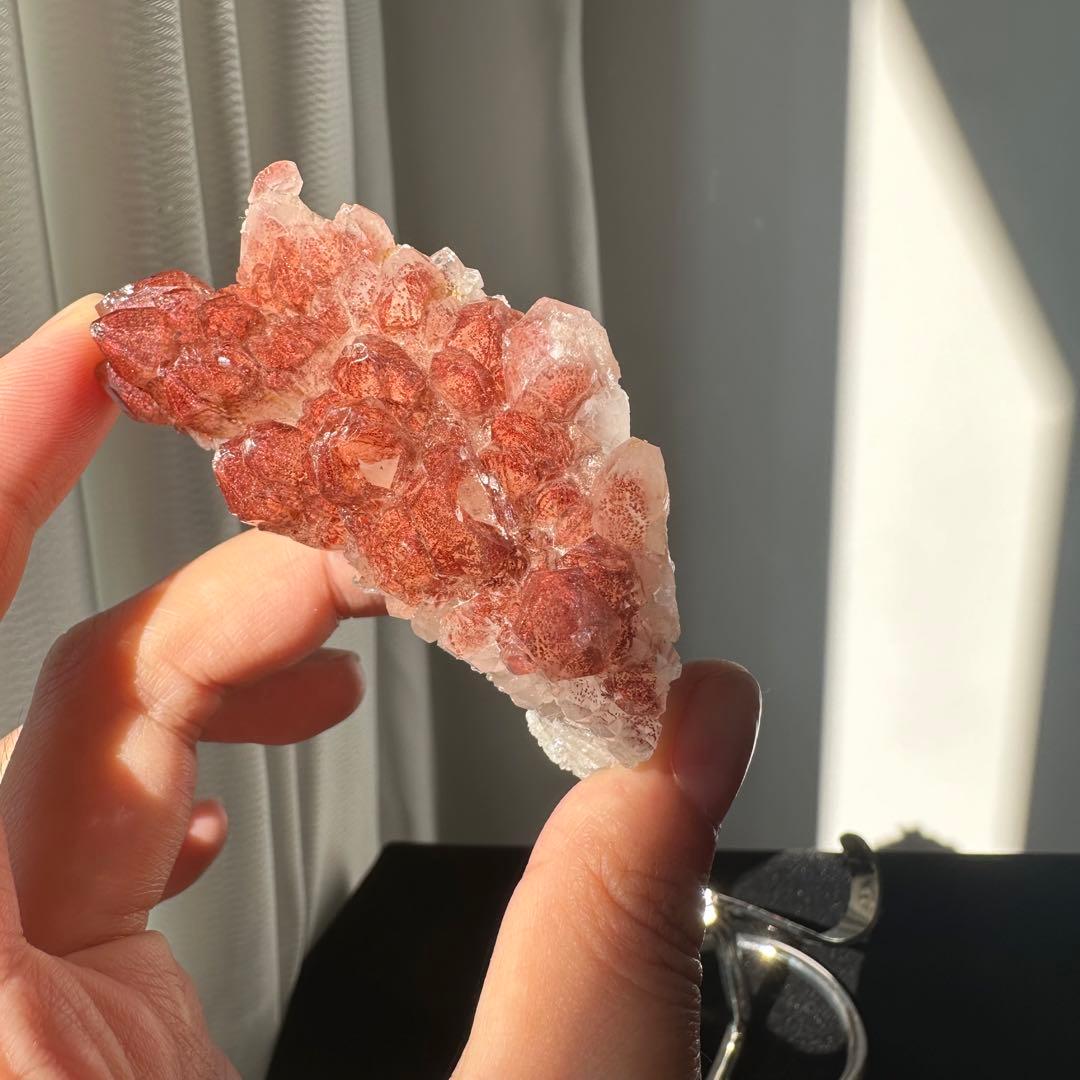 天然石赤水晶のクラスター　置物NO.090304