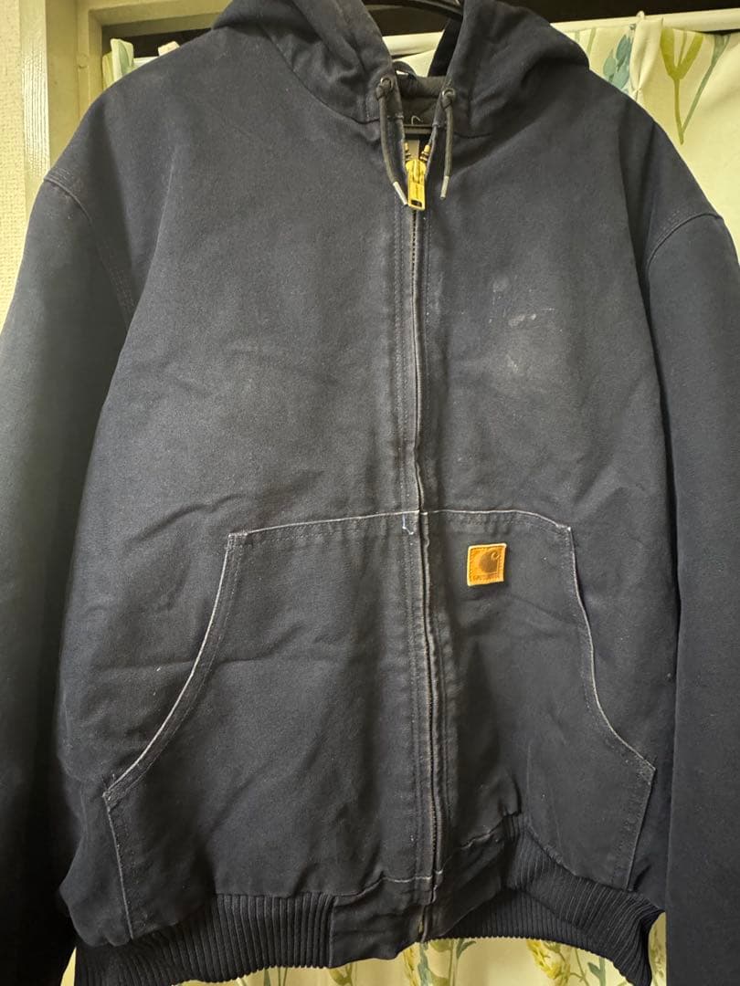 Carhartt フード付きネイビージャケット L
