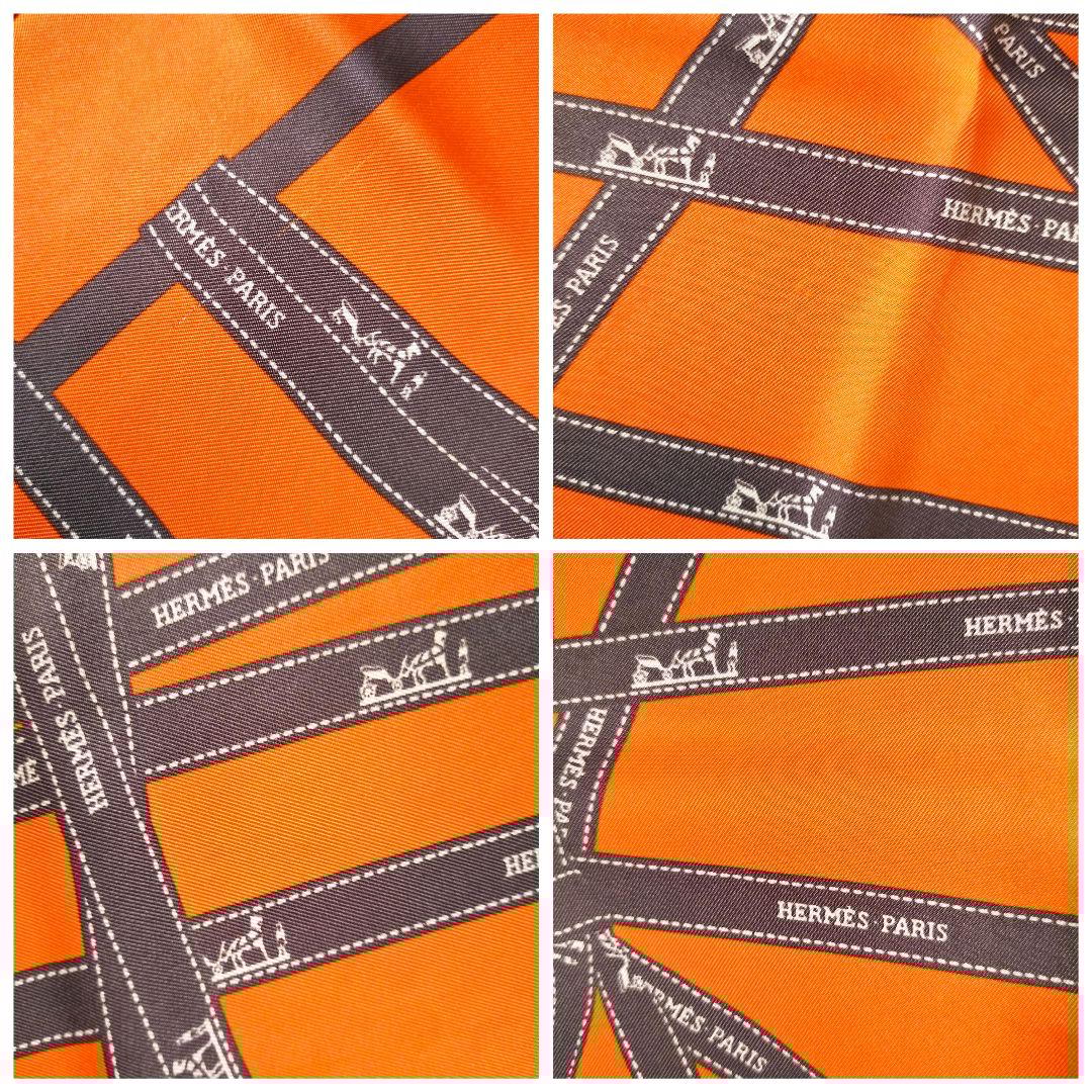 HERMES エルメス カレ90 スカーフ　ボルデュック リボン