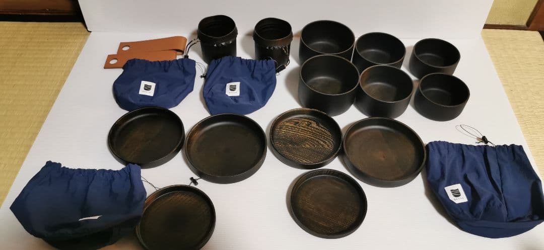 VIVAHDE ヴィヴァフデ 山のうつわ ブラック　2セット22点