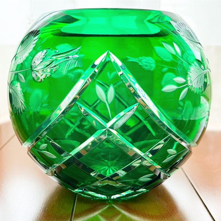 切子　花瓶　ガラス細工