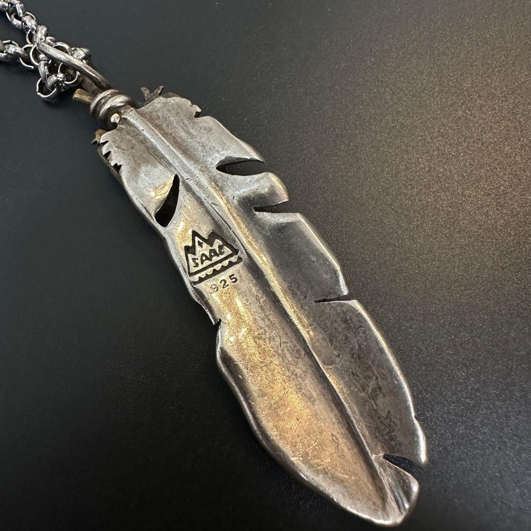 SAAD フェザー ブロンズハート 甲丸チェーン セット ネックレス