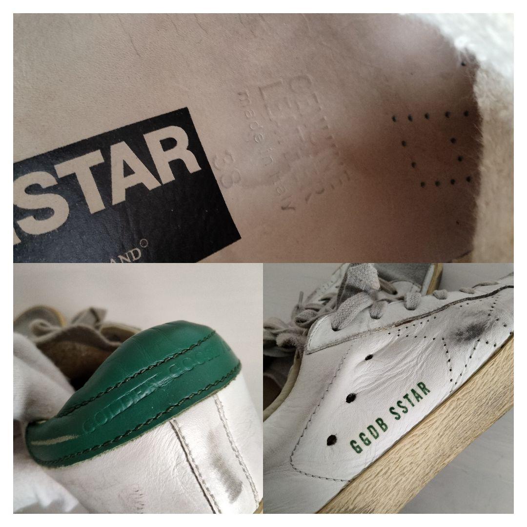 ゴールデングース スーパースター 38 スニーカー レザー スエード ホワイト