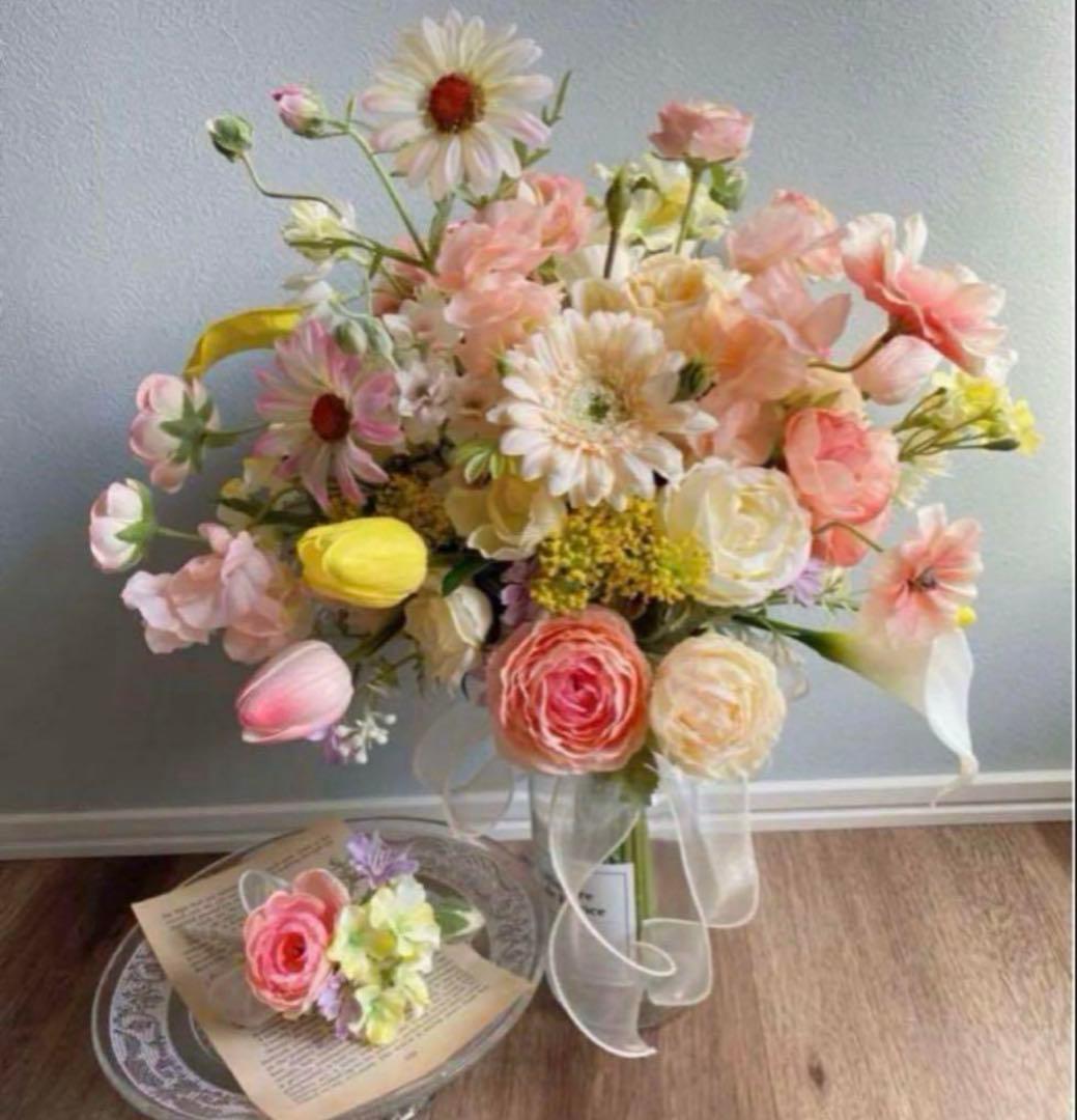 ブライダルブーケ　アーティシャルフラワーブーケ