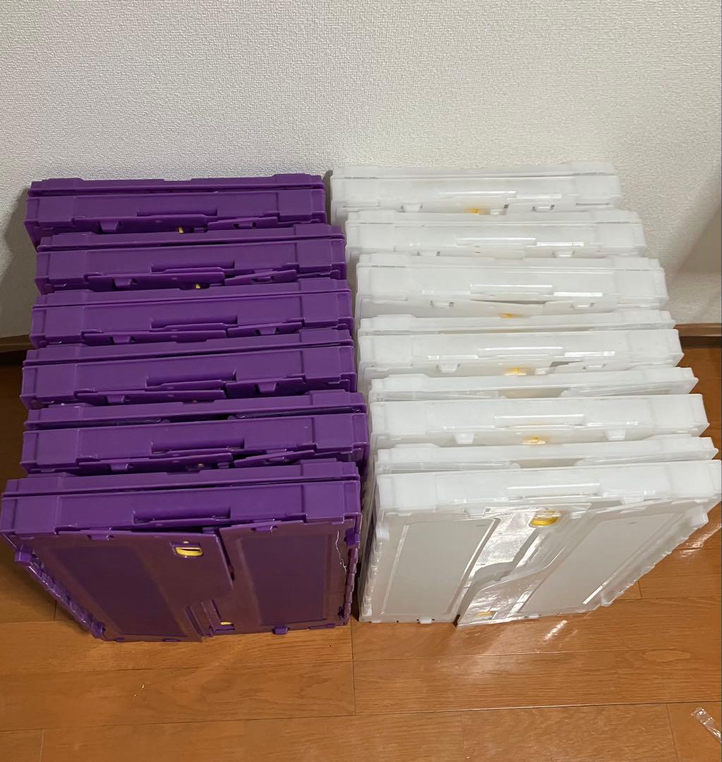 ロックフタ付き 薄型折りたたみコンテナ 6個セット 50L トラスコ中山