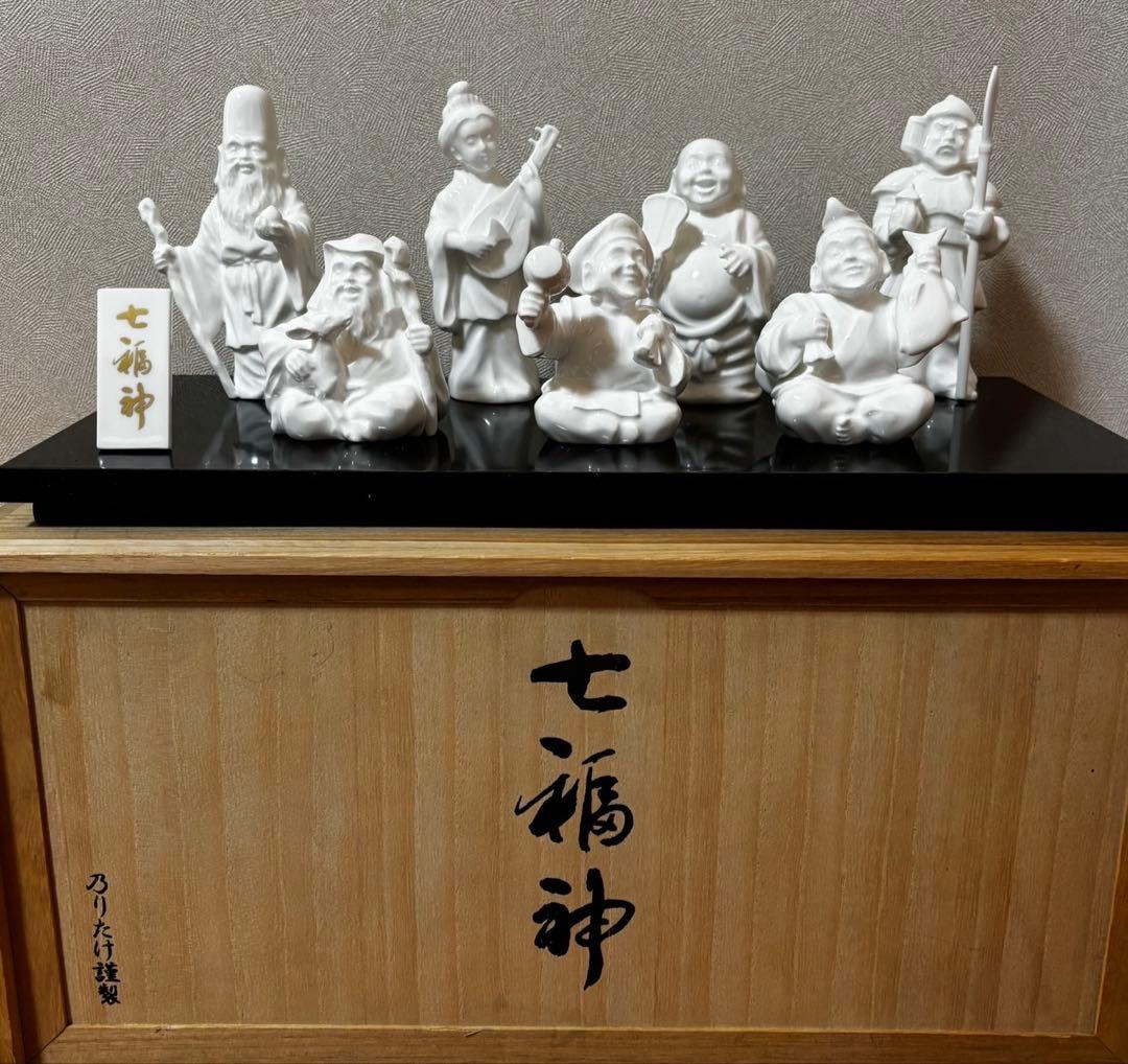 希少 Noritake ノリタケ 乃りたけ 七福神フィギュリン 白磁 置物 陶器