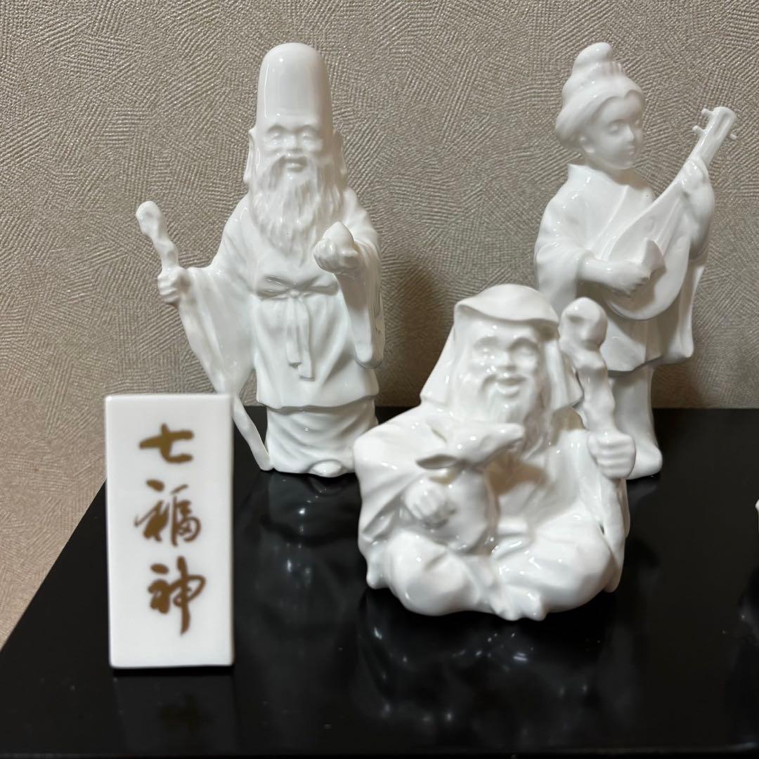 希少 Noritake ノリタケ 乃りたけ 七福神フィギュリン 白磁 置物 陶器