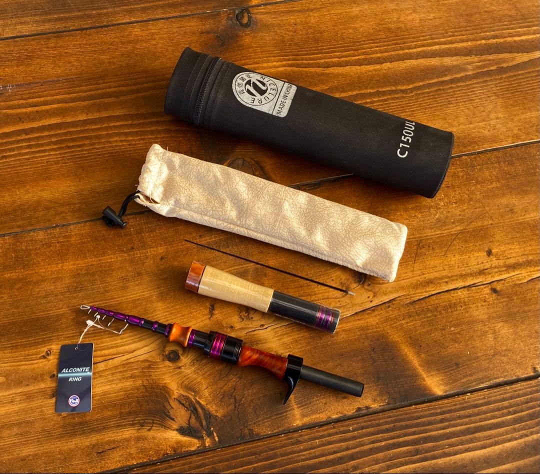 トラウトロッド　テレスコロッド　ウッドグリップ　コンパクトロッド