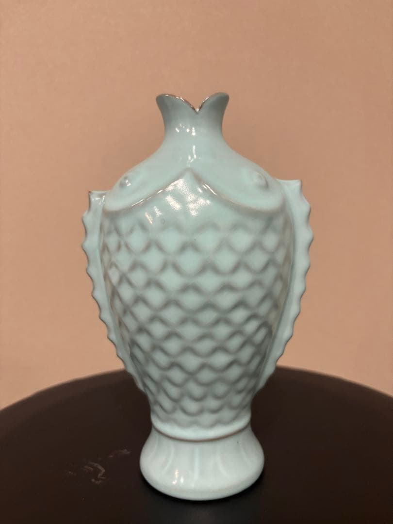 宋汝窯　双魚瓶の写し　現代工芸品