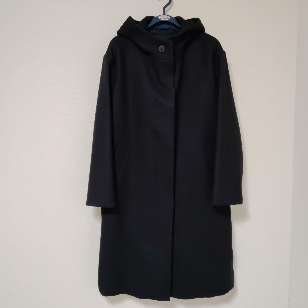 マッキントッシュ　ロンドン　フード付き黒コート