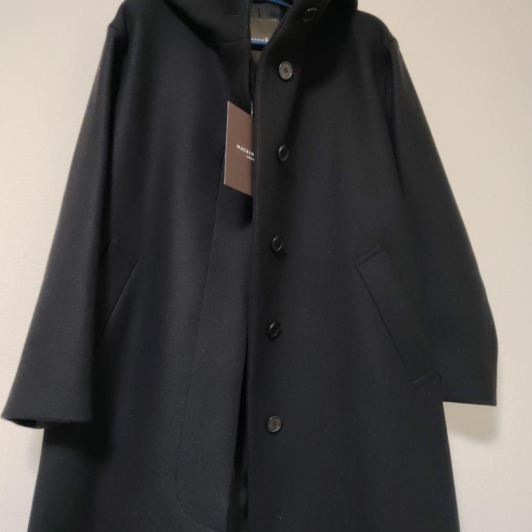 マッキントッシュ　ロンドン　フード付き黒コート