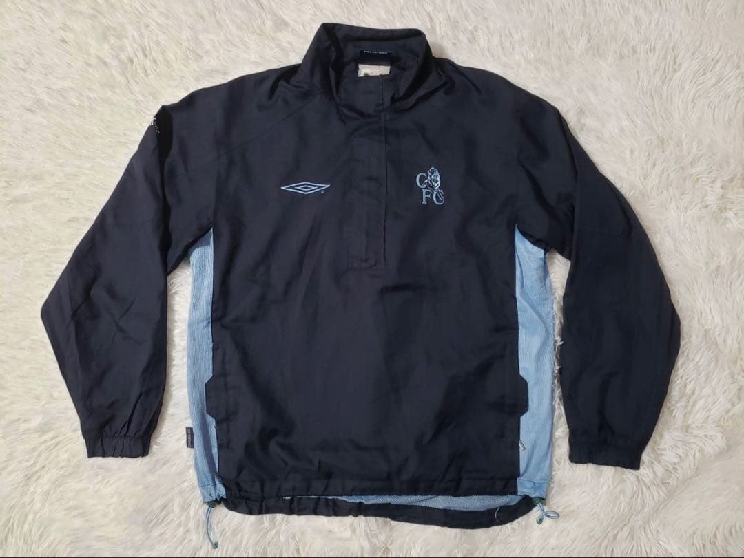 【激レア】チェルシー　アンブロ　ナイロンプルオーバー　ハーフジップ　デサント