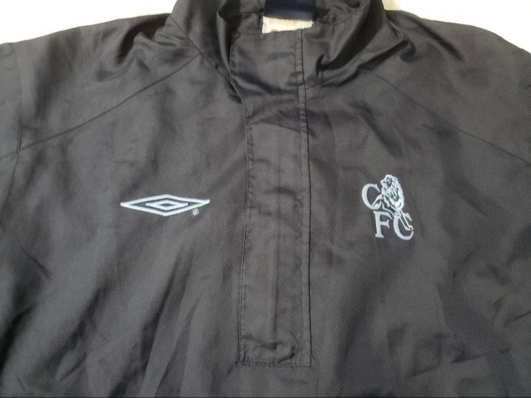 【激レア】チェルシー　アンブロ　ナイロンプルオーバー　ハーフジップ　デサント