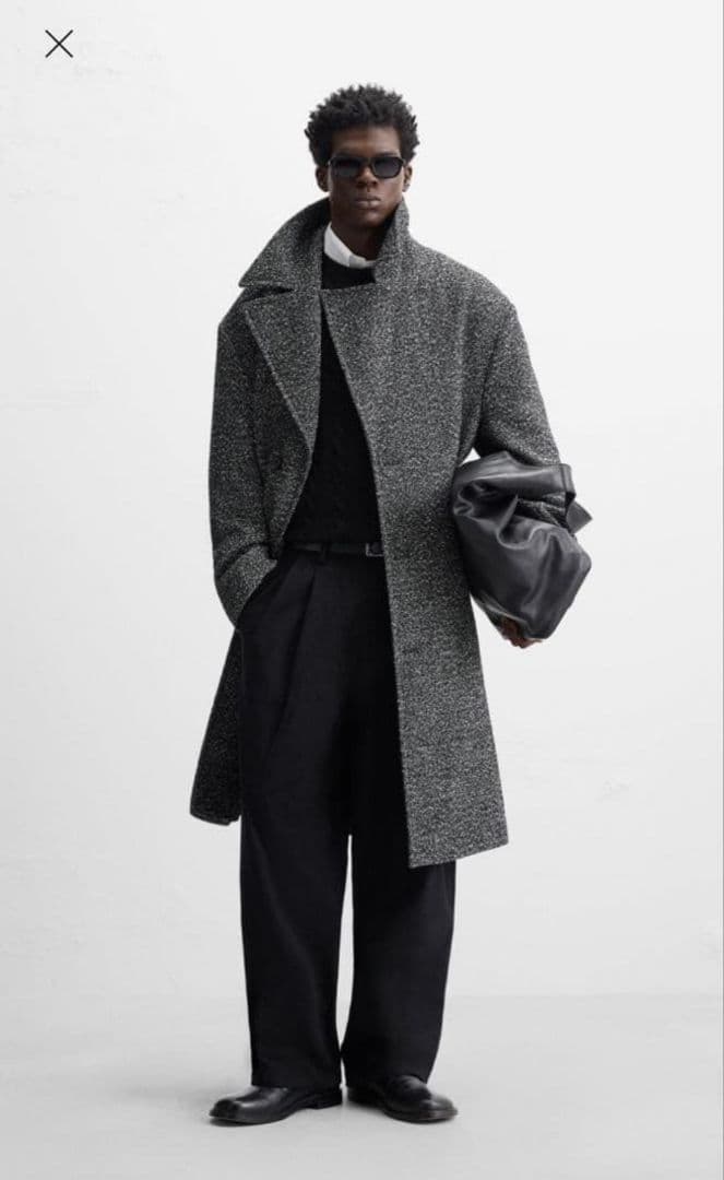 ザラZARA ブークレ　テクスチャーコート オーバーサイズ