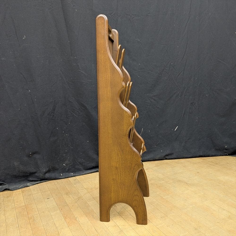 美品 カリモク 天然木　4足　４段　スリッパラック　スリッパ立て　玄関収納　靴