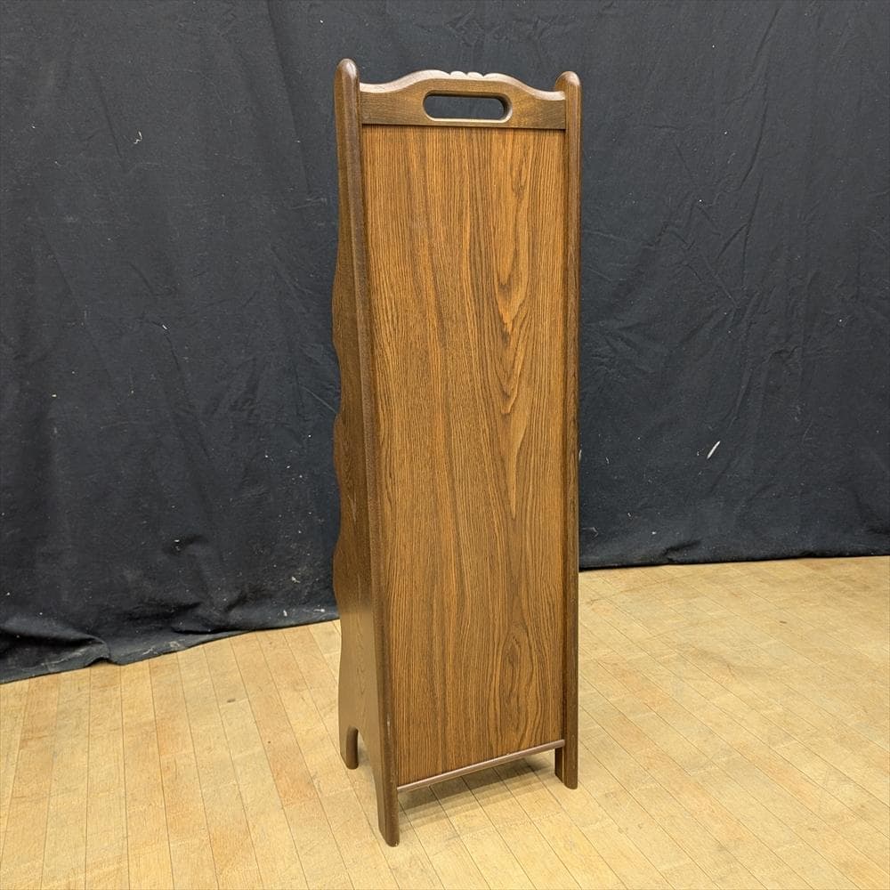 美品 カリモク 天然木　4足　４段　スリッパラック　スリッパ立て　玄関収納　靴