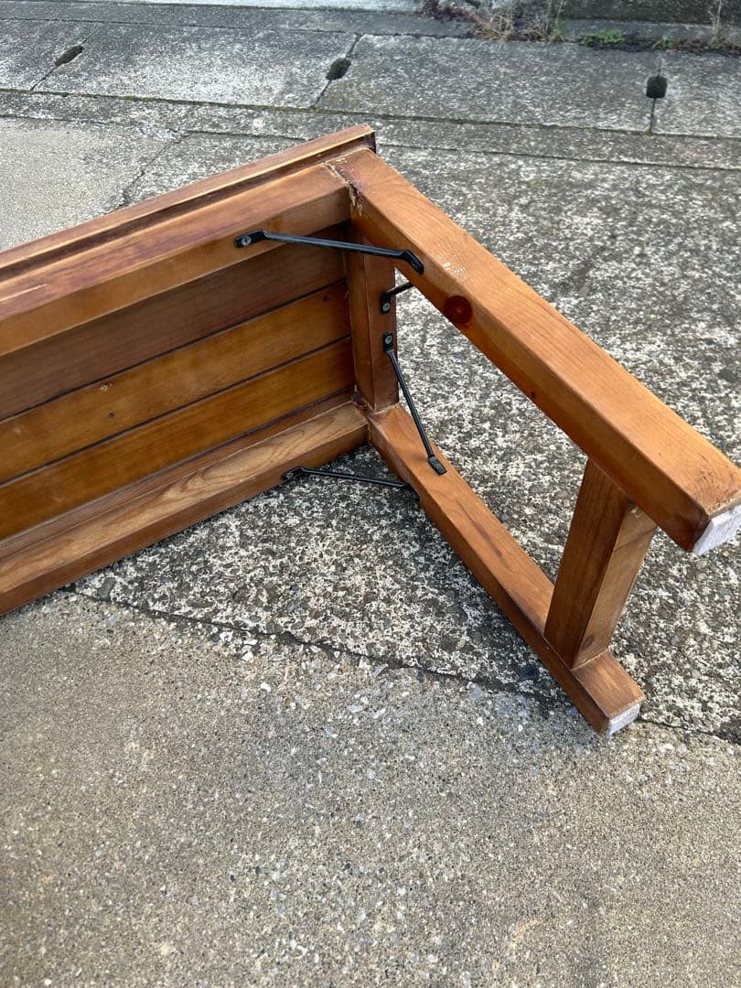 ビンテージ風 木製ベンチ ガーデン家具 フォールディン　北欧風　ヨハンベンチ