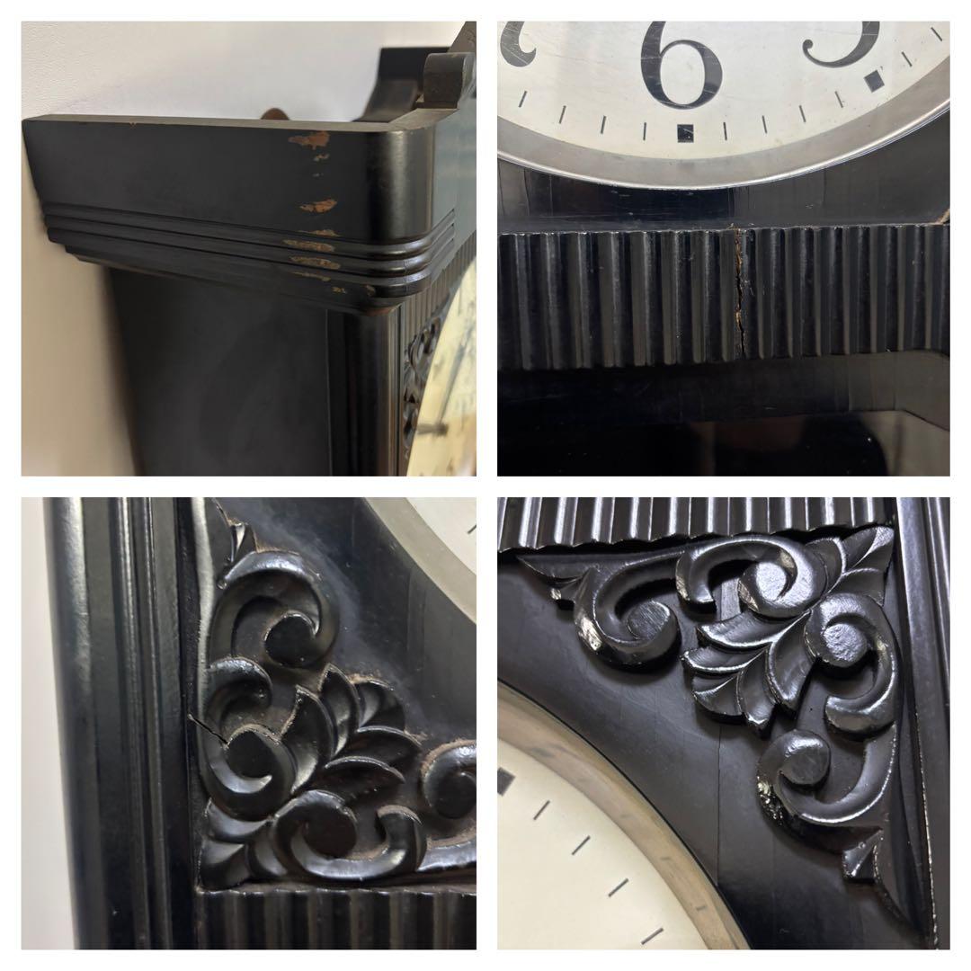 ◆岡山発◆Meiji◆大きなゼンマイ式掛時計◆全長約130cm 大型