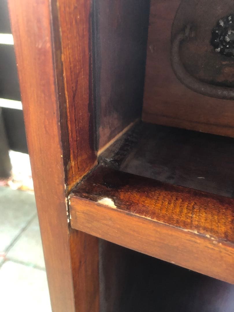 階段箪笥　両開き４段　昭和レトロ　古道具　アンティーク　骨董