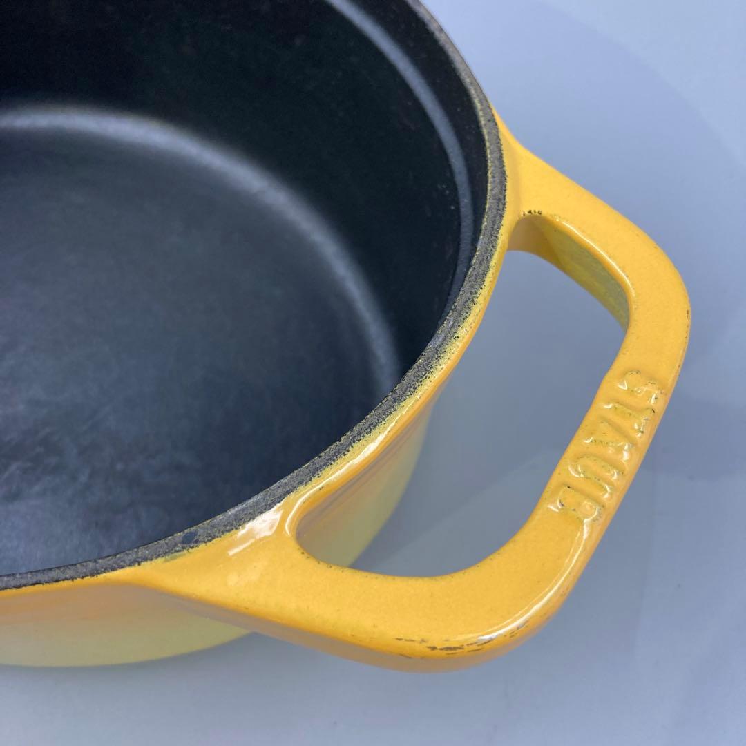 【美品】ストウブ staub ココット オーバル 27cm レモンイエロー
