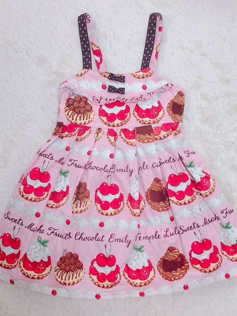 レアエミリーテンプルキュート110 チェリールルタルトワンピ　シャーリーテンプル