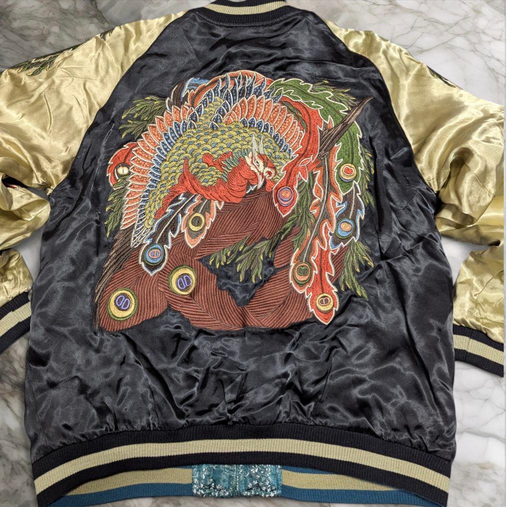 SATORI サトリ 豪華 総刺繍 不死鳥 鳳凰 リバーシブル スカジャン L