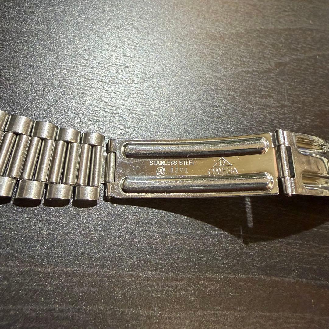 管163オメガOMEGA 1171 3連 純正ブレス取り付け幅19 FF676