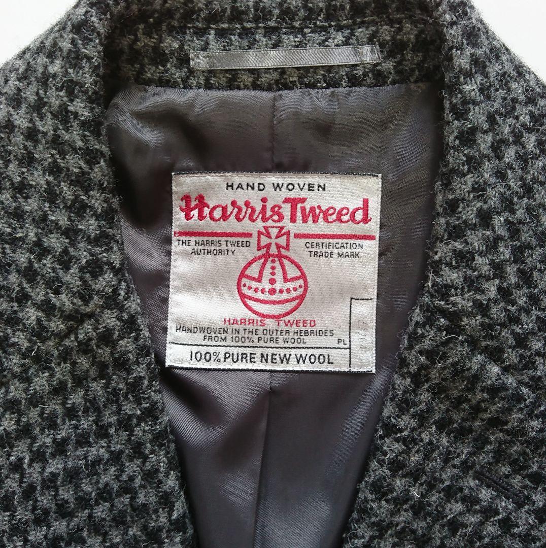 ハリスツイード✨アーバンリサーチ チェスターコート M グレー 千鳥格子 ウール