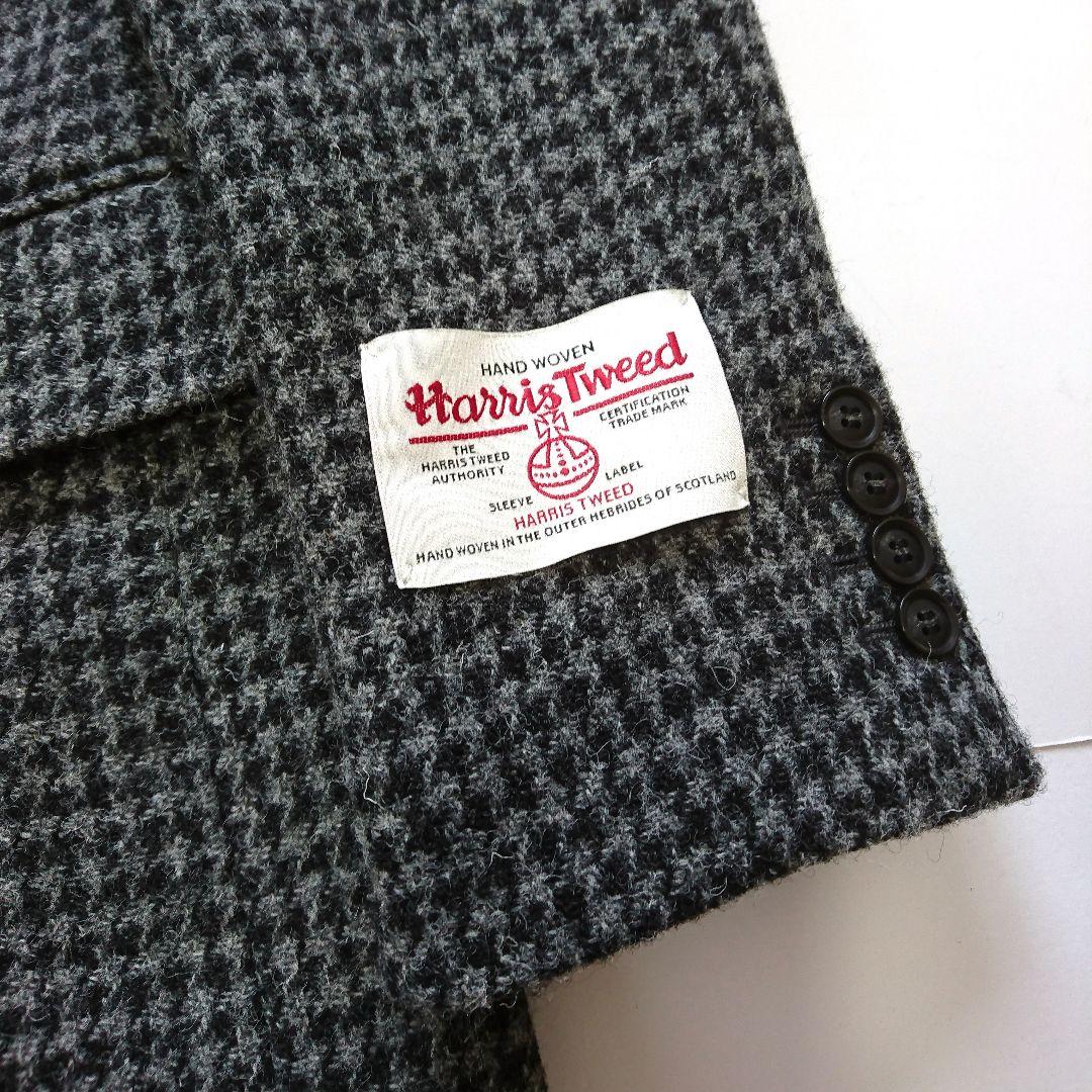 ハリスツイード✨アーバンリサーチ チェスターコート M グレー 千鳥格子 ウール