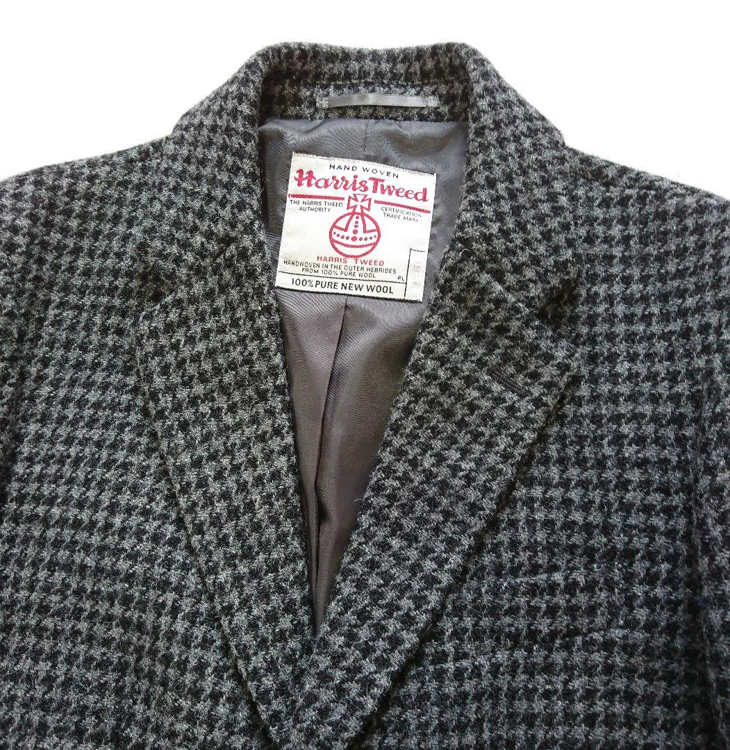 ハリスツイード✨アーバンリサーチ チェスターコート M グレー 千鳥格子 ウール
