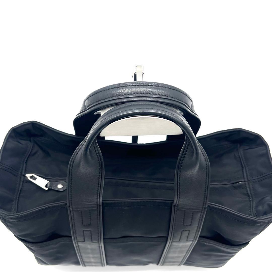 HERMES エルメス アカプルコPM トートバッグ ブラック ナイロン 廃盤