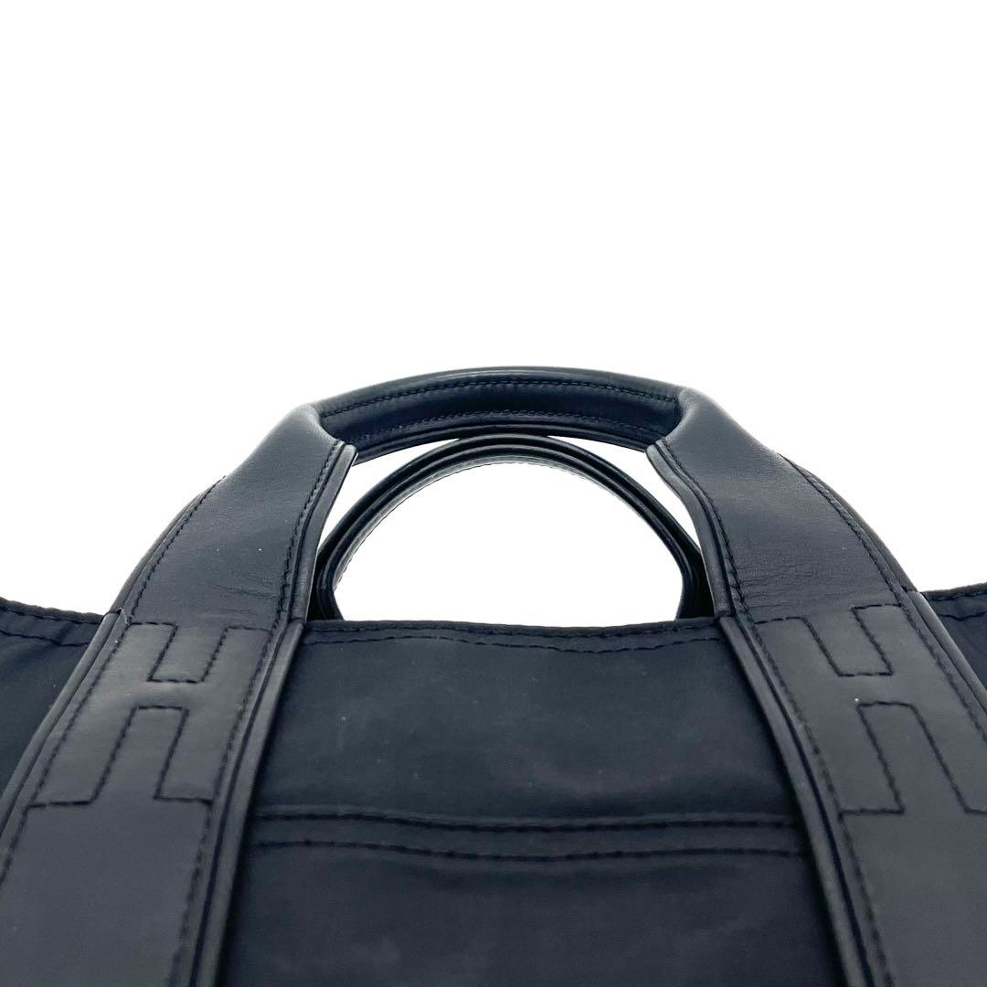 HERMES エルメス アカプルコPM トートバッグ ブラック ナイロン 廃盤