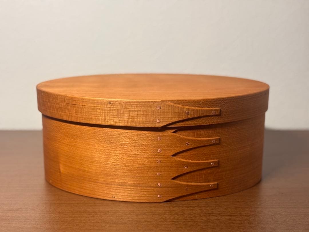 【受注製作】シェーカーオーバルテッシュボックス ブラックチェリー