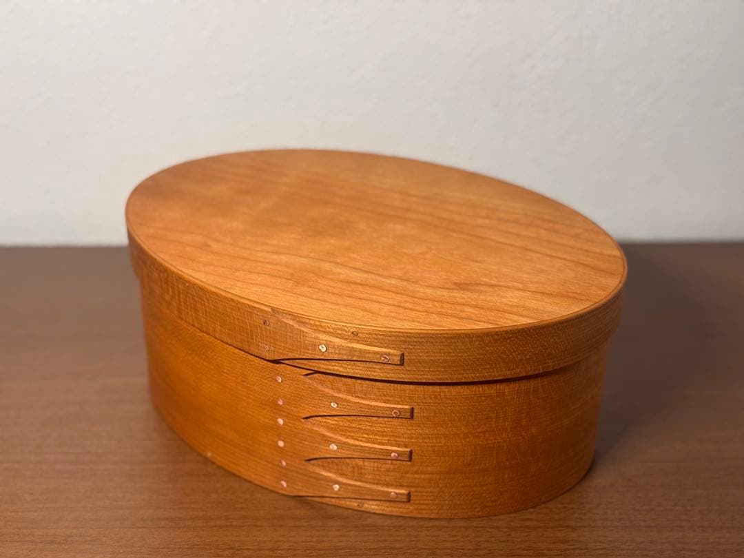 【受注製作】シェーカーオーバルテッシュボックス ブラックチェリー