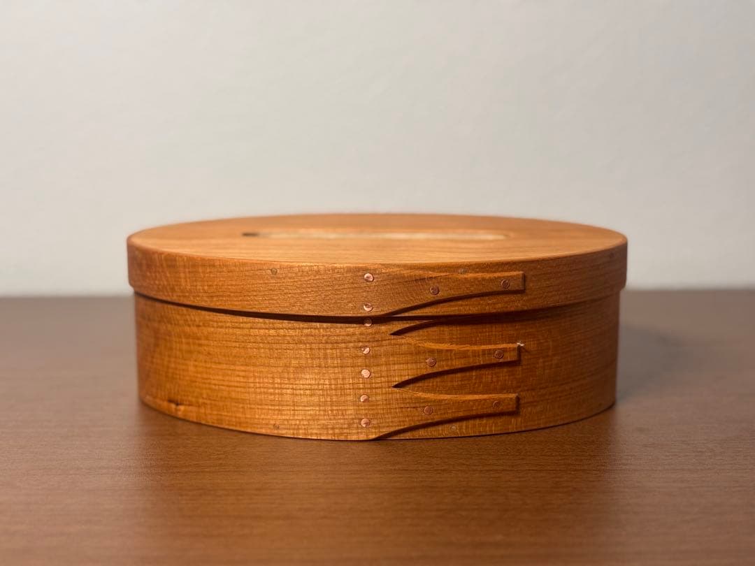 【受注製作】シェーカーオーバルテッシュボックス ブラックチェリー