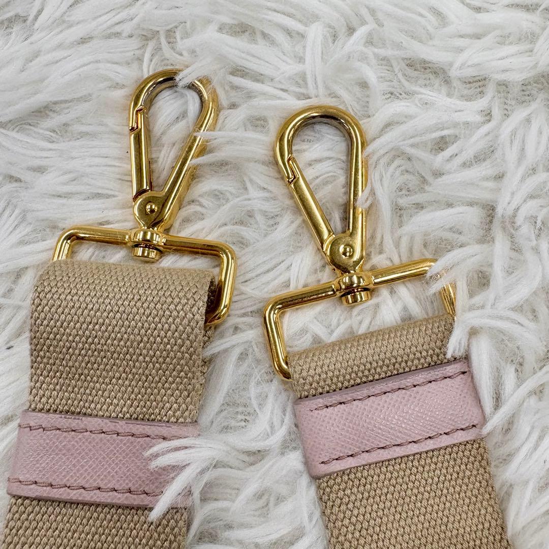 PRADA プラダ カナパ Sサイズ 2way トートバッグ ピンク キャンバス