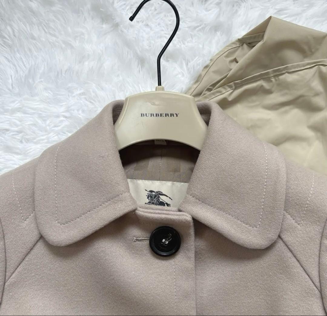 バーバリーロンドン イタリア製　カシミヤ混　チェスターコート ノバチェック